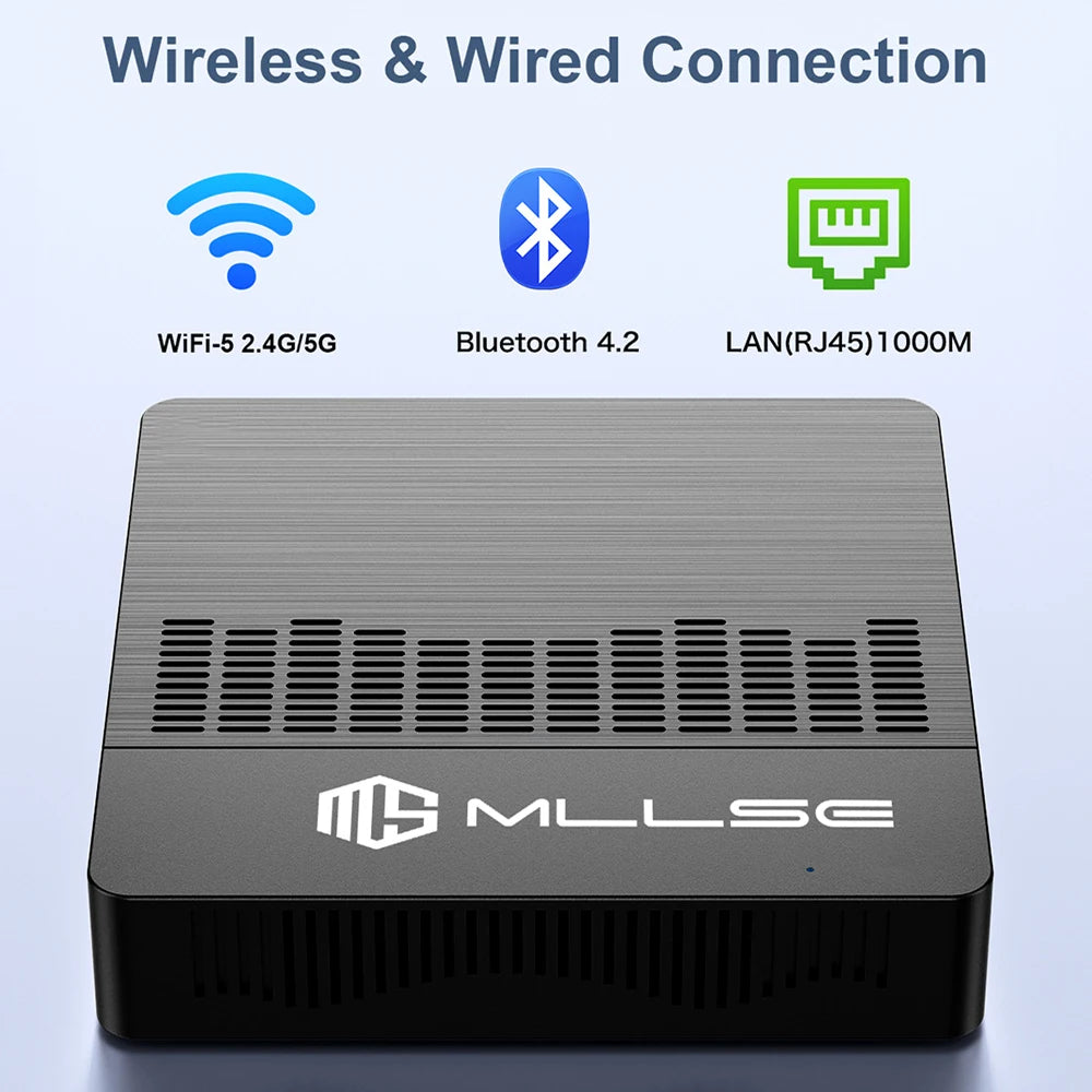 MLLSE Mini PC M2 Air Intel Gemini Lake N4000 Intel J3710 6GB RAM 128GB ROM Wifi De Doble Banda Bluetooth USB Mini Ordenador
