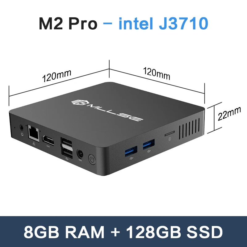 MLLSE Mini PC M2 Air Intel Gemini Lake N4000 Intel J3710 6GB RAM 128GB ROM Wifi De Doble Banda Bluetooth USB Mini Ordenador