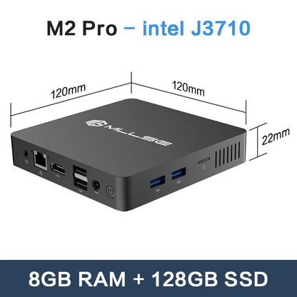 MLLSE Mini PC M2 Air Intel Gemini Lake N4000 Intel J3710 6GB RAM 128GB ROM Wifi De Doble Banda Bluetooth USB Mini Ordenador